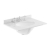 Nuie Classique Wall Hung 1-Drawer Vanity Unit with 3TH White Round Marble Top Basin 600mm Wide - Satin Anthracite