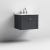 Nuie Classique Wall Hung 1-Drawer Vanity Unit with 3TH White Round Marble Top Basin 600mm Wide - Satin Anthracite