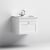 Nuie Classique Wall Hung 1-Drawer Vanity Unit with Traditional Basin 600mm Wide Satin White - 1 Tap Hole