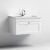 Nuie Classique Wall Hung 1-Drawer Vanity Unit with Traditional Basin 800mm Wide Satin White - 1 Tap Hole