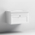 Nuie Classique Wall Hung 1-Drawer Vanity Unit with Traditional Basin 800mm Wide Satin White - 0 Tap Hole