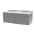 Nuie Classique Wall Hung 2-Drawer Vanity Unit with 3TH Grey Marble Top Basin 1200mm Wide - Satin Grey