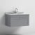 Nuie Classique Wall Hung 1-Drawer Vanity Unit with 1TH Grey Marble Top Basin 800mm Wide - Satin Grey