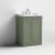 Nuie Classique Floor Standing 2-Door Vanity Unit with Traditional Basin 600mm Wide Satin Green - 3 Tap Hole