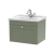 Nuie Classique Wall Hung 1-Drawer Vanity Unit with Traditional Basin 600mm Wide Satin Green - 1 Tap Hole