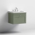 Nuie Classique Wall Hung 1-Drawer Vanity Unit with Traditional Basin 600mm Wide Satin Green - 3 Tap Hole