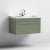 Nuie Classique Wall Hung 1-Drawer Vanity Unit with Traditional Basin 800mm Wide Satin Green - 1 Tap Hole