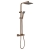 Nuie Square Thermostatic Bar Mixer Shower with Shower Kit and Fixed Head - Brushed Bronze