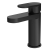 Nuie Cyprus Fluted Mono Basin Mixer Tap with Push Button Waste - Matt Black