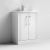 Nuie Deco Floor Standing 2-Door Vanity Unit with Basin-4 600mm Wide - Satin White