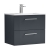 Nuie Deco Wall Hung 2-Drawer Vanity Unit with Basin-4 600mm Wide - Satin Anthracite