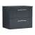 Nuie Deco Wall Hung 2-Drawer Vanity Unit with Worktop 600mm Wide - Satin Anthracite