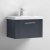 Nuie Deco Wall Hung 1-Drawer Vanity Unit with Basin-1 600mm Wide - Satin Anthracite