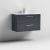 Nuie Deco Wall Hung 2-Drawer Vanity Unit with Basin-2 800mm Wide - Satin Anthracite