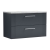 Nuie Deco Wall Hung 2-Drawer Vanity Unit with Bellato Grey Worktop 800mm Wide - Satin Anthracite