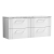 Nuie Deco Wall Hung 4-Drawer Vanity Unit with Carrera Marble Worktop 1200mm Wide - Satin White