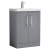 Nuie Deco Floor Standing 2-Door Vanity Unit with Basin-1 600mm Wide - Satin Grey