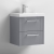 Nuie Deco Wall Hung 2-Drawer Vanity Unit with Basin-3 500mm Wide - Satin Grey