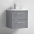 Nuie Deco Wall Hung 2-Drawer Vanity Unit with Basin-4 500mm Wide - Satin Grey