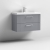 Nuie Deco Wall Hung 2-Drawer Vanity Unit with Basin-3 800mm Wide - Satin Grey