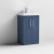 Nuie Deco Floor Standing 2-Door Vanity Unit with Basin-3 500mm Wide - Satin Blue