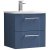 Nuie Deco Wall Hung 2-Drawer Vanity Unit with Basin-4 500mm Wide - Satin Blue