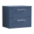 Nuie Deco Wall Hung 2-Drawer Vanity Unit with Worktop 600mm Wide - Satin Blue