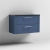 Nuie Deco Wall Hung 2-Drawer Vanity Unit with Sparkling Black Worktop 800mm Wide - Satin Blue