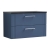 Nuie Deco Wall Hung 2-Drawer Vanity Unit with Sparkling Black Worktop 800mm Wide - Satin Blue