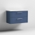 Nuie Deco Wall Hung 2-Drawer Vanity Unit with Sparkling White Worktop 800mm Wide - Satin Blue