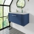 Nuie Deco Wall Hung 1-Drawer Vanity Unit with Sparkling White Worktop 800mm Wide - Satin Blue