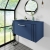 Nuie Deco Wall Hung 1-Drawer Vanity Unit with Worktop 800mm Wide - Satin Blue