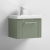 Nuie Deco Wall Hung 1-Drawer Vanity Unit with Basin-3 500mm Wide - Satin Green