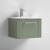 Nuie Deco Wall Hung 1-Drawer Vanity Unit with Basin-4 500mm Wide - Satin Green