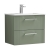 Nuie Deco Wall Hung 2-Drawer Vanity Unit with Basin-4 600mm Wide - Satin Green