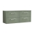 Nuie Deco Wall Hung 4-Drawer Vanity Unit with Worktop 1200mm Wide - Satin Green