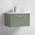 Nuie Deco Wall Hung 1-Drawer Vanity Unit with Basin-4 600mm Wide - Satin Green