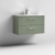 Nuie Deco Wall Hung 2-Drawer Vanity Unit with Basin-4 800mm Wide - Satin Green