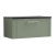 Nuie Deco Wall Hung 1-Drawer Vanity Unit with Sparkling Black Worktop 800mm Wide - Satin Green