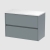 Havana Wall Hung 2-Drawer Vanity Unit with Sparkling White Worktop 800mm Wide - Coastal Grey