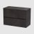 Havana Wall Hung 2-Drawer Vanity Unit with Worktop 800mm Wide - Metallic Slate