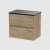 Havana Wall Hung 2-Drawer Vanity Unit with Sparkling Black Worktop 600mm Wide - Autumn Oak