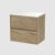 Havana Wall Hung 2-Drawer Vanity Unit with Sparkling White Worktop 600mm Wide - Autumn Oak