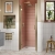 Lucie Brushed Brass 8mm Hinged Shower Door