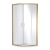 Lucie Brushed Brass 8mm Quadrant Shower Enclosure