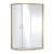 Lucie Brushed Brass Offset Quadrant Shower Enclosure 1200mm x 800mm - 8mm Glass