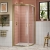 Lucie Brushed Brass 8mm Quadrant Shower Enclosure