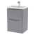 Nuie Lunar Floor Standing 2-Drawer Vanity Unit with Polymarble Basin 600mm Wide - Satin Grey