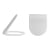 Nuie Luxury D-Shaped Thermoplastic Toilet Seat with Soft Close Hinge - White