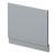 Nuie Blocks Straight Bath End Panel and Plinth 560mm H x 780mm W - Satin Grey